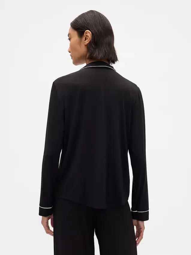 Zacht modaal pyjamashirt Tops
