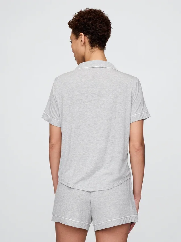 Zacht modaal pyjamashirt Tops