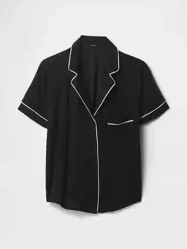 Zacht modaal pyjamashirt Tops