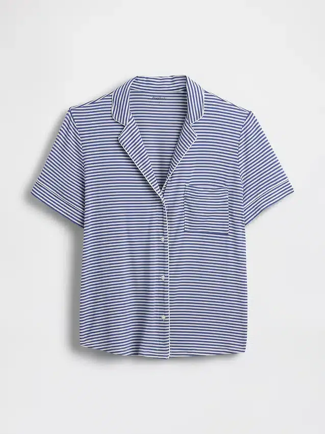 Zacht modaal pyjamashirt Tops