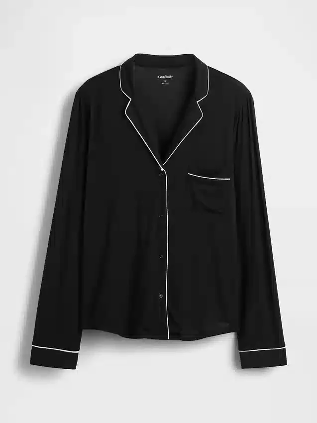 Zacht modaal pyjamashirt Tops