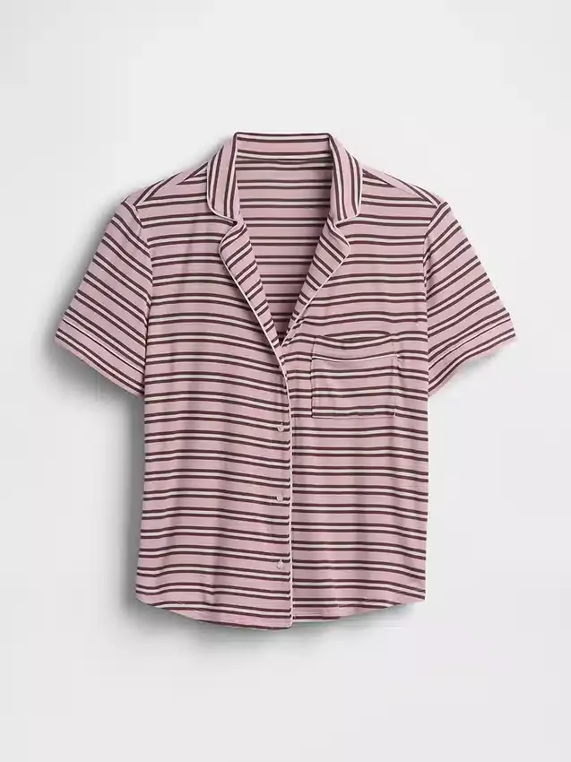 Zacht modaal pyjamashirt Tops