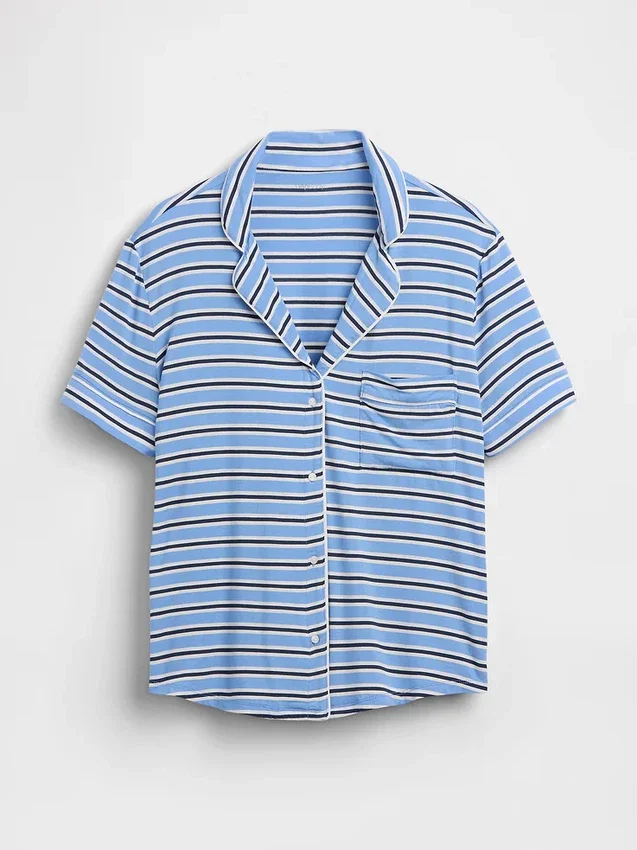 Zacht modaal pyjamashirt Tops