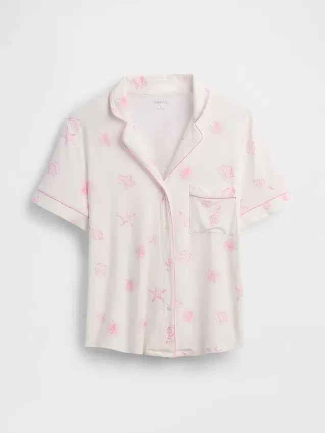 Zacht modaal pyjamashirt Tops
