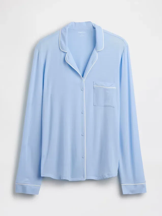 Zacht modaal pyjamashirt Tops