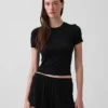 Zacht modaal ribpyjama-T-shirt