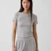Zacht modaal ribpyjama-T-shirt