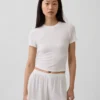 Zacht modaal ribpyjama-T-shirt
