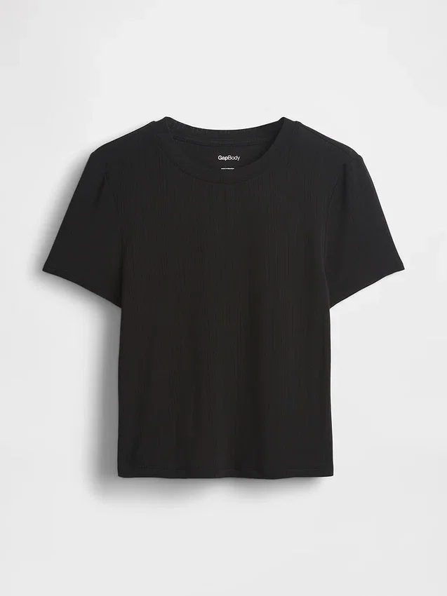Zacht modaal ribpyjama-T-shirt