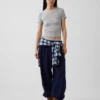 Zacht modaal ribpyjama-T-shirt