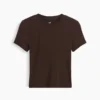 Zacht modaal ribpyjama-T-shirt