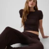 Zacht modaal ribpyjama-T-shirt