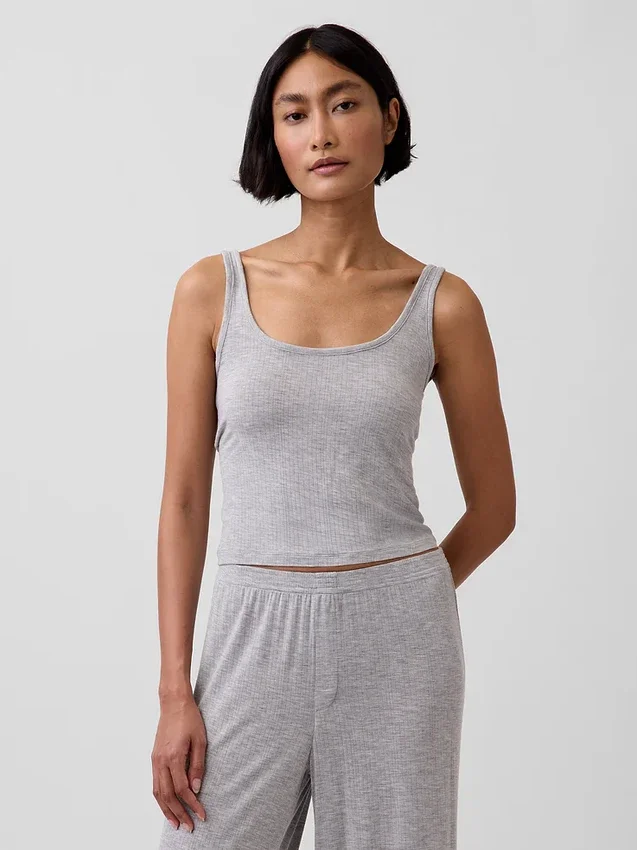 Zacht modaal ribpyjama-tanktop