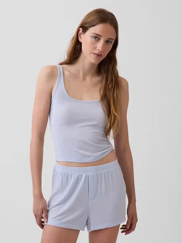 Zacht modaal ribpyjama-tanktop