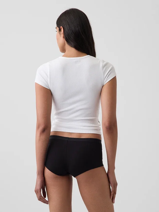 Zachtst biologisch stretchkatoenen shorty