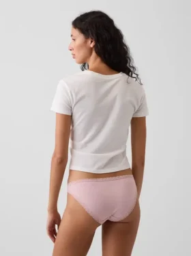 Zachtste biologische stretchkatoenen bikinibroekje met kanten rand