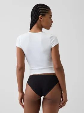Zachtste biologische stretchkatoenen bikinibroekje met kanten rand