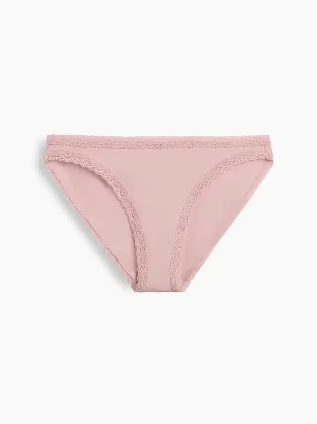 Zachtste biologische stretchkatoenen bikinibroekje met kanten rand