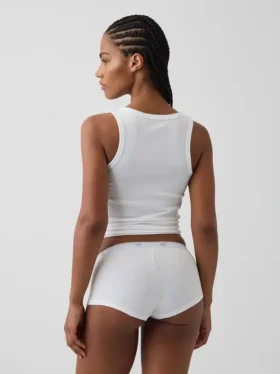 Zachtste biologische stretchkatoenen shorty met logo