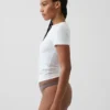 Zachtste biologische stretchkatoenen string met kanten rand