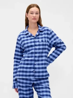 Zachtste flanellen pyjamashirt voor volwassenen