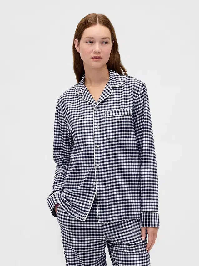 Zachtste flanellen pyjamashirt voor volwassenen