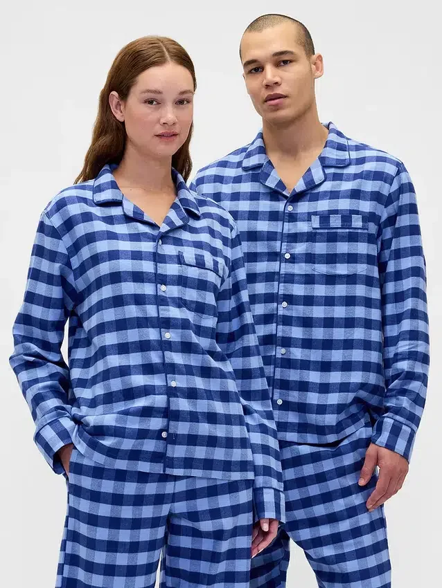 Zachtste flanellen pyjamashirt voor volwassenen