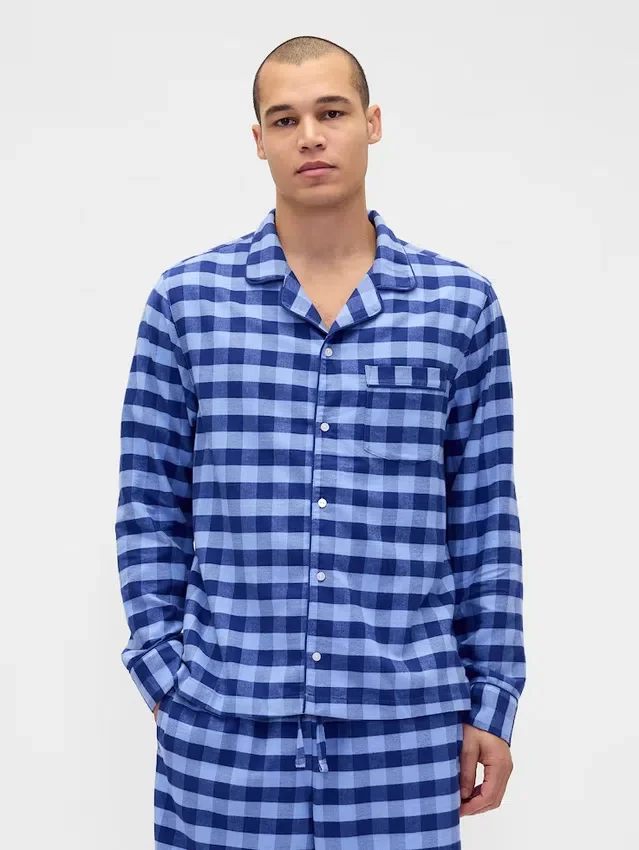 Zachtste flanellen pyjamashirt voor volwassenen