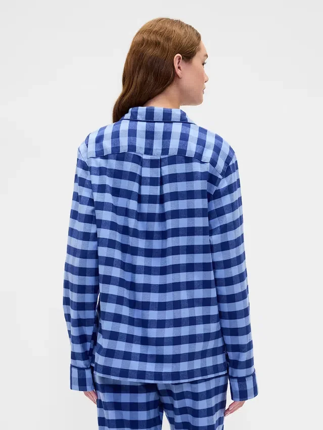 Zachtste flanellen pyjamashirt voor volwassenen