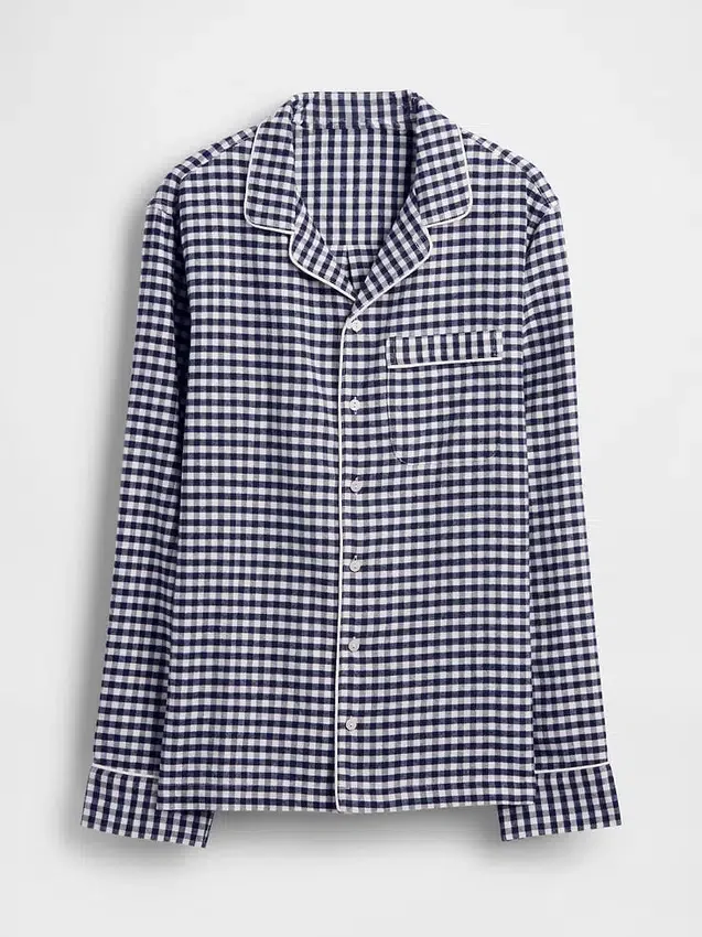 Zachtste flanellen pyjamashirt voor volwassenen