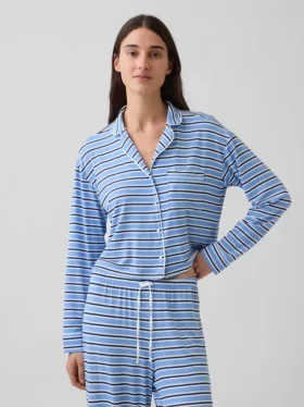 Zachtste modaal cropped pyjamatop