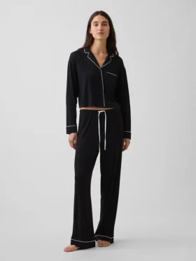 Zachtste modaal cropped pyjamatop
