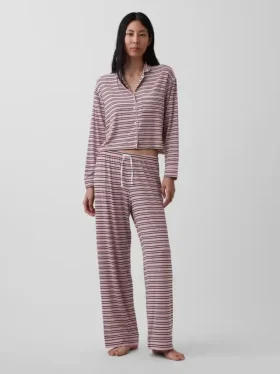 Zachtste modaal cropped pyjamatop