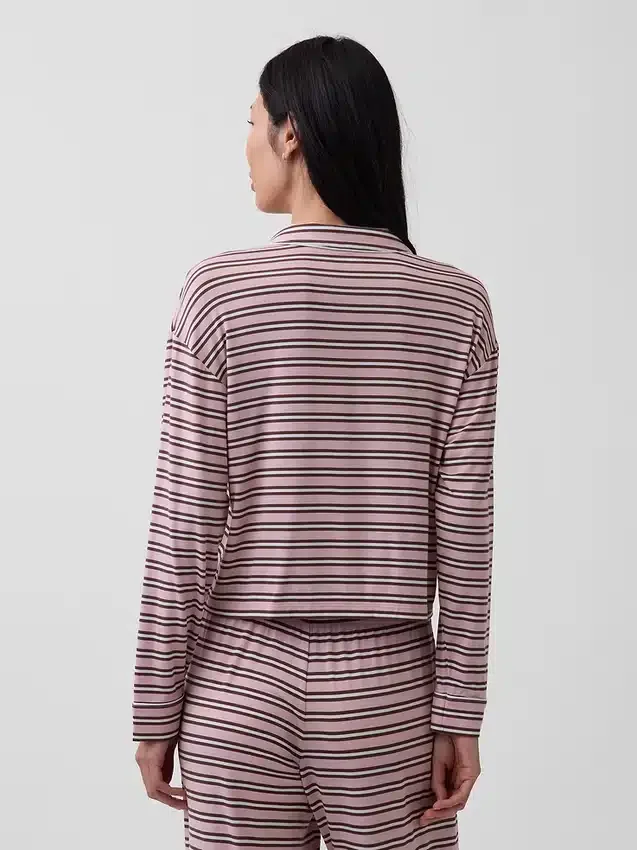 Zachtste modaal cropped pyjamatop