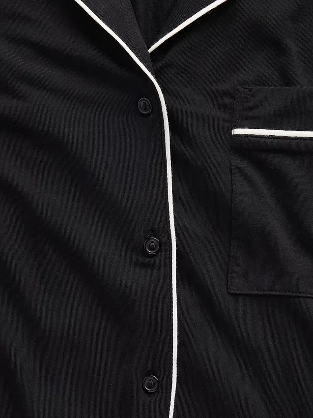 Zachtste modaal cropped pyjamatop
