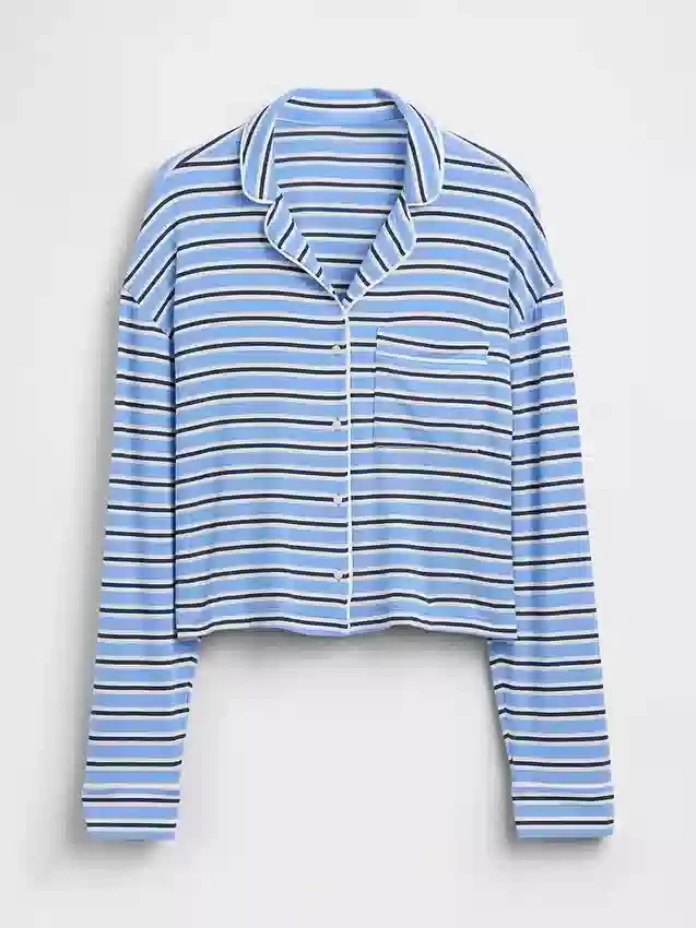 Zachtste modaal cropped pyjamatop