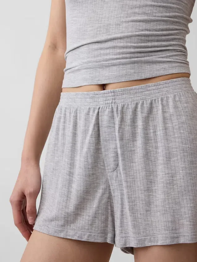 Zachtste modal rib korte broeken voor pyjama's