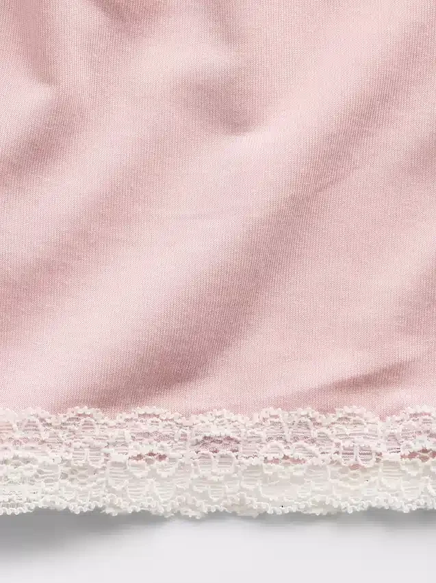 Zachtste pyjama-korte broek van modal met kanten rand