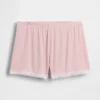 Zachtste pyjama-korte broek van modal met kanten rand