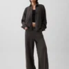Zwaar French Terry oversized overhemd met knoopsluiting