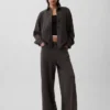 Zwaar French Terry oversized overhemd met knoopsluiting
