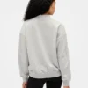 Zwaar French Terry oversized sweatshirt met logo en staande kraag