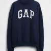 Zwaar French Terry oversized sweatshirt met logo en staande kraag