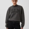 Zwaar French Terry oversized sweatshirt met staande kraag
