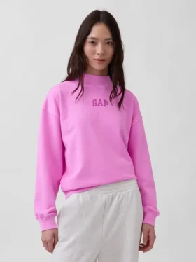 Zwaar French Terry oversized sweatshirt met staande kraag