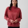 Zwaar French Terry oversized sweatshirt met staande kraag