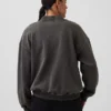 Zwaar French Terry oversized sweatshirt met staande kraag