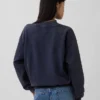 Zwaar French Terry oversized sweatshirt met staande kraag