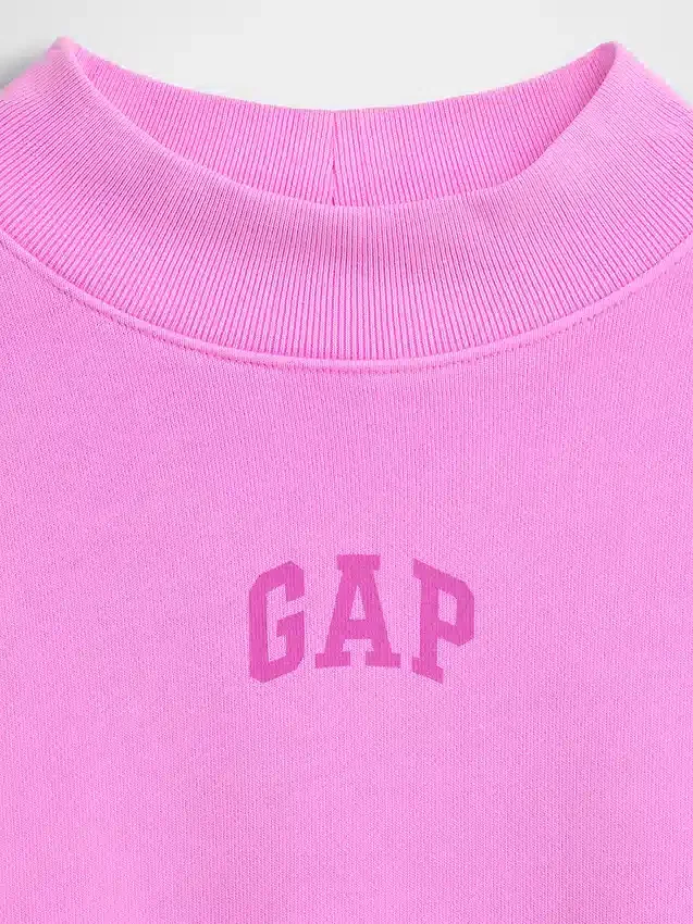 Zwaar French Terry oversized sweatshirt met staande kraag