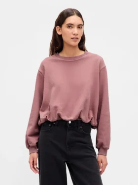 Zwaar French Terry-sweatshirt met bolle zoom